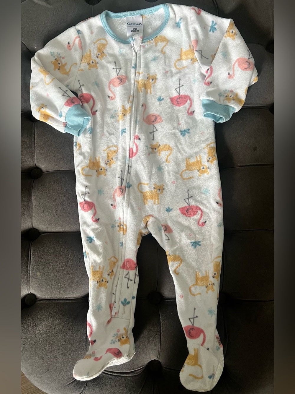 Gerber Fleece Footed Pajama - 12M